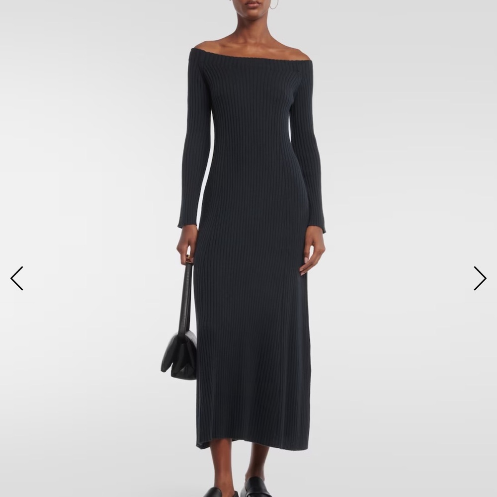 LISA YANG Marvin off-shoulder cashmere midi dress